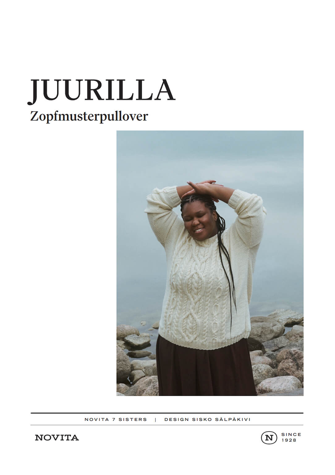 Novita JUURILLA – Strickanleitung für Zopfmusterpullover