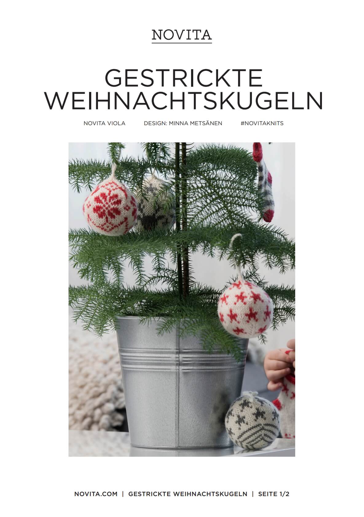 Novita – Gestrickte Weihnachtskugeln