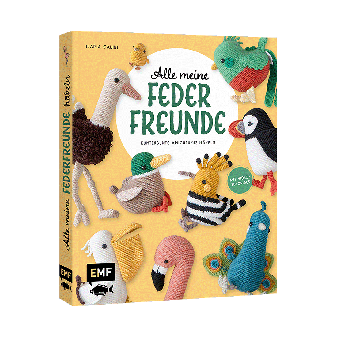 Alle meine Federfreunde: Kunterbunte Amigurumis häkeln | Flamingo, Pfau, Papageientaucher und andere süße Vögel von EMF