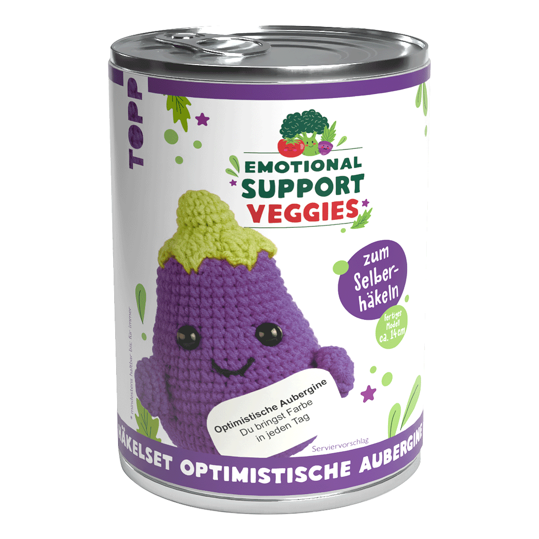 Emotional Support Veggies Häkelset Aubergine von frechverlag