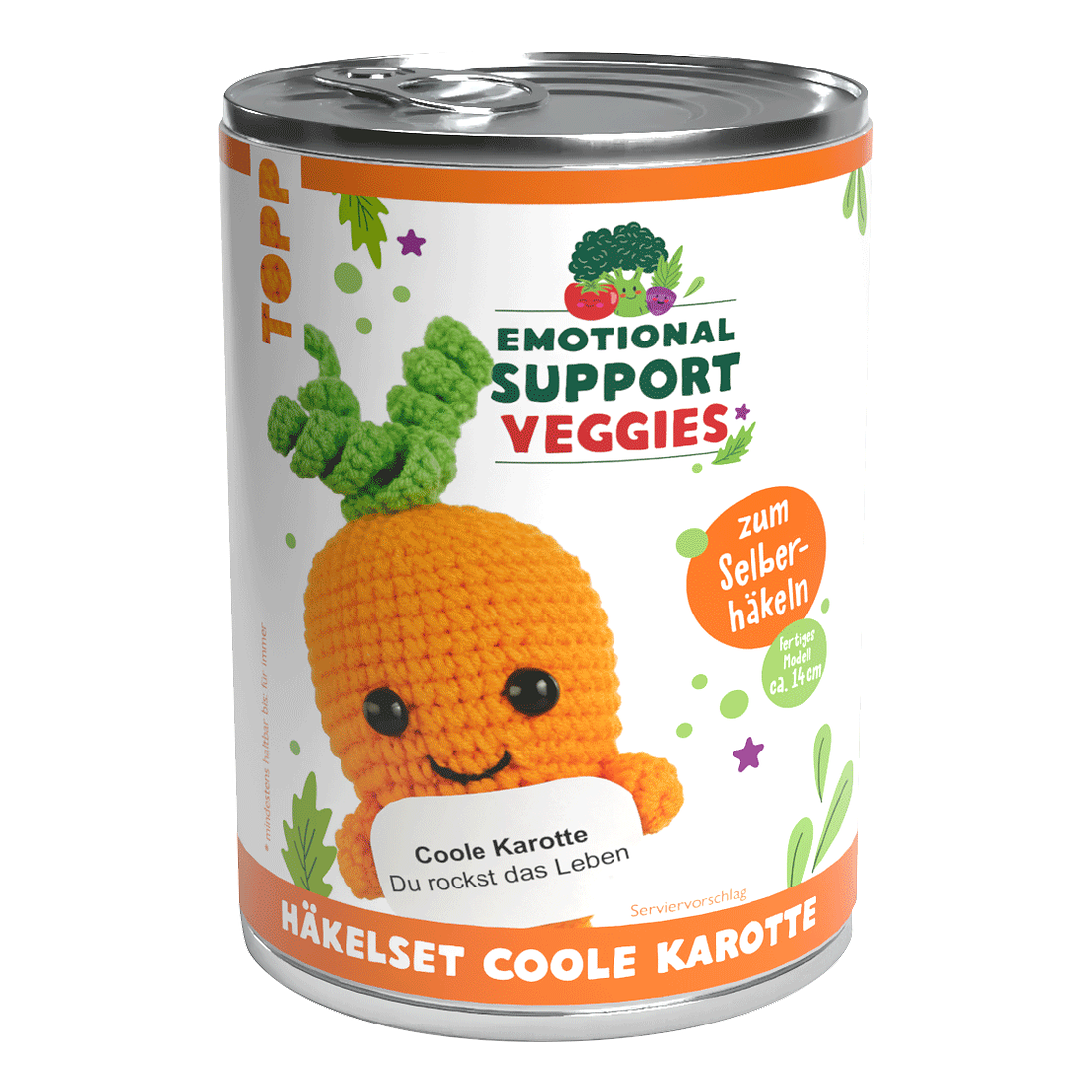 Emotional Support Veggies Häkelset Karotte von frechverlag
