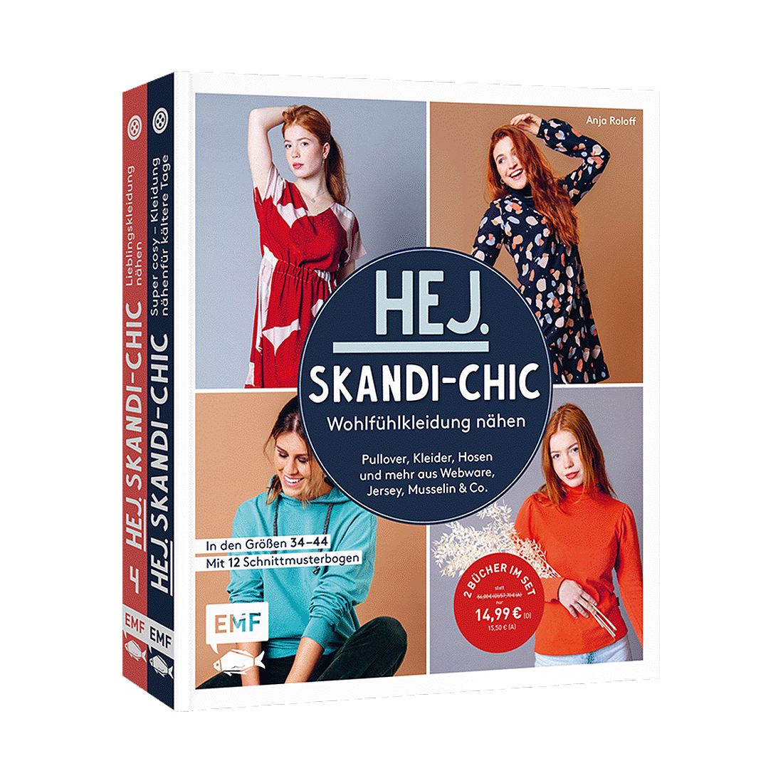 Hej. Skandi-Chic – Wohlfühlkleidung nähen – Doppeltes Nähglück: 2 Bücher im Set von EMF