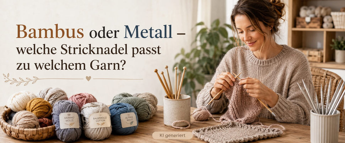 Bambus oder Metall – welche Stricknadel ist für welches Garn geeignet?