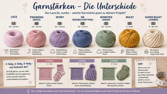 Garnstärken – Die Unterschiede einfach erklärt