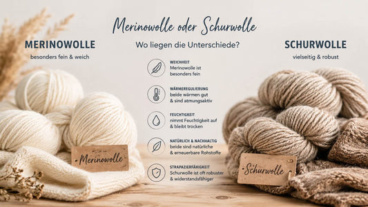 Merinowolle oder Schurwolle – Wo liegen die Unterschiede?