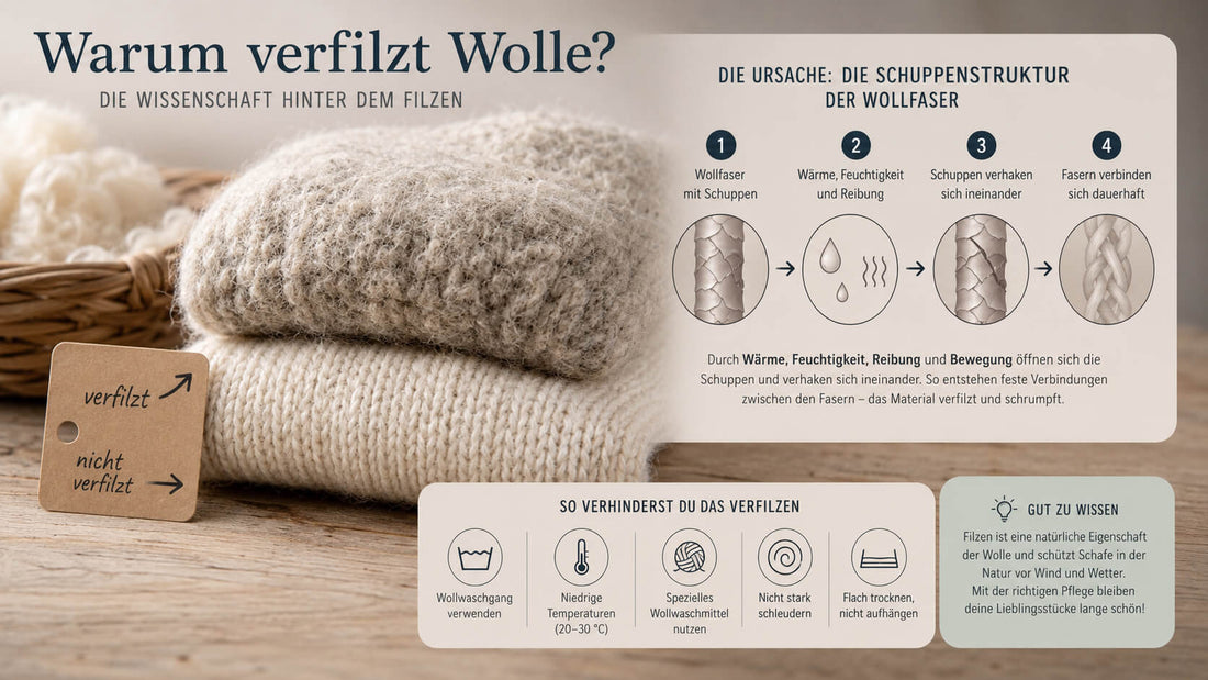 Warum verfilzt Wolle?