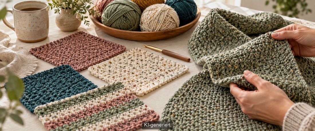Moss Stitch häkeln: Das ruhige Leinenmuster Schritt für Schritt