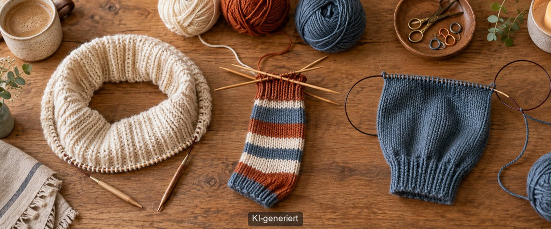 In Runden stricken: Einstieg mit Rundstricknadel, Nadelspiel und Magic Loop