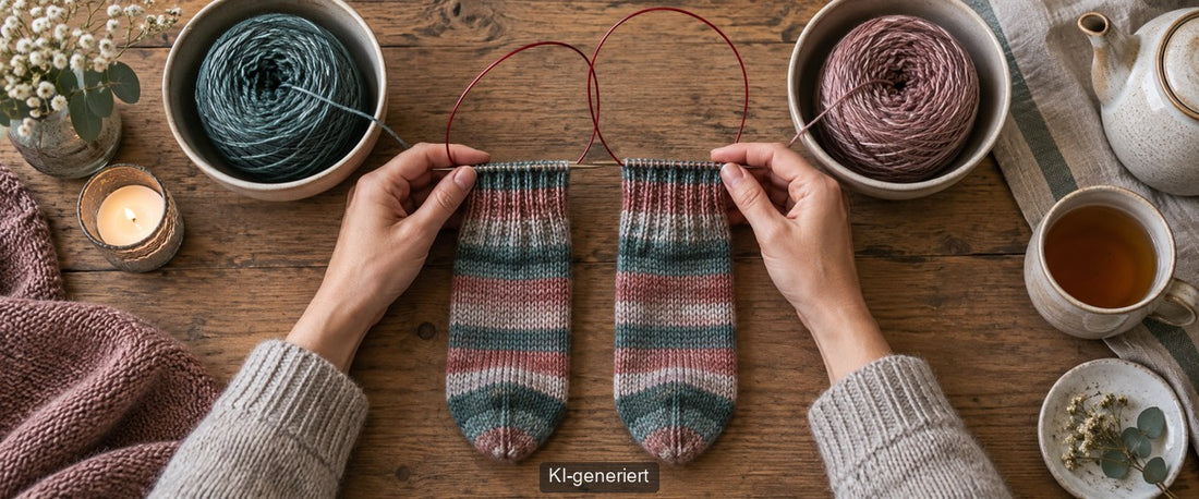 Zwei Socken gleichzeitig stricken: Magic Loop ohne Garnchaos