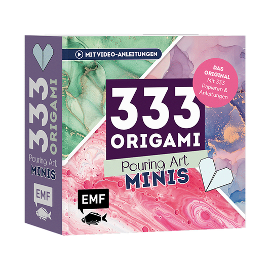 333 Origami Minis – Pouring Art – Dein dekorativer Wendeblock zum kreativen Falten & Notieren von EMF