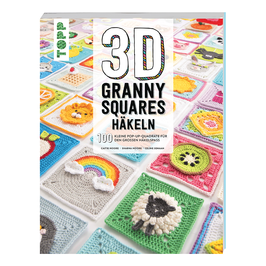 3D Granny Squares häkeln - 100 kleine Pop-Up-Quadrate von frechverlag