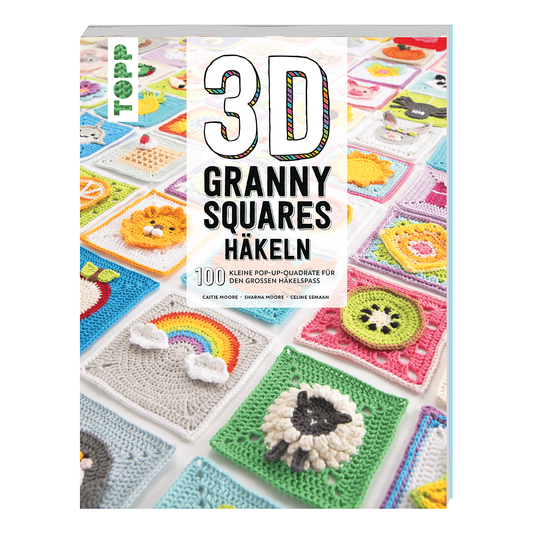 3D Granny Squares häkeln - 100 kleine Pop-Up-Quadrate von frechverlag