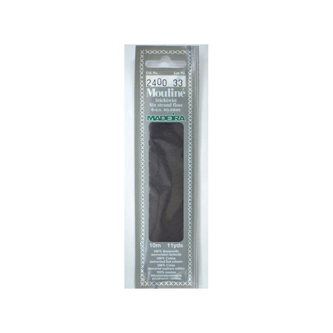 Madeira Mouliné Sticktwist 10 m – Farbe 2400 Schwarz