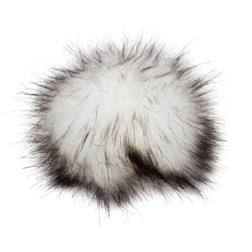 Pro Lana Pompon in Felloptik mit Druckknopf