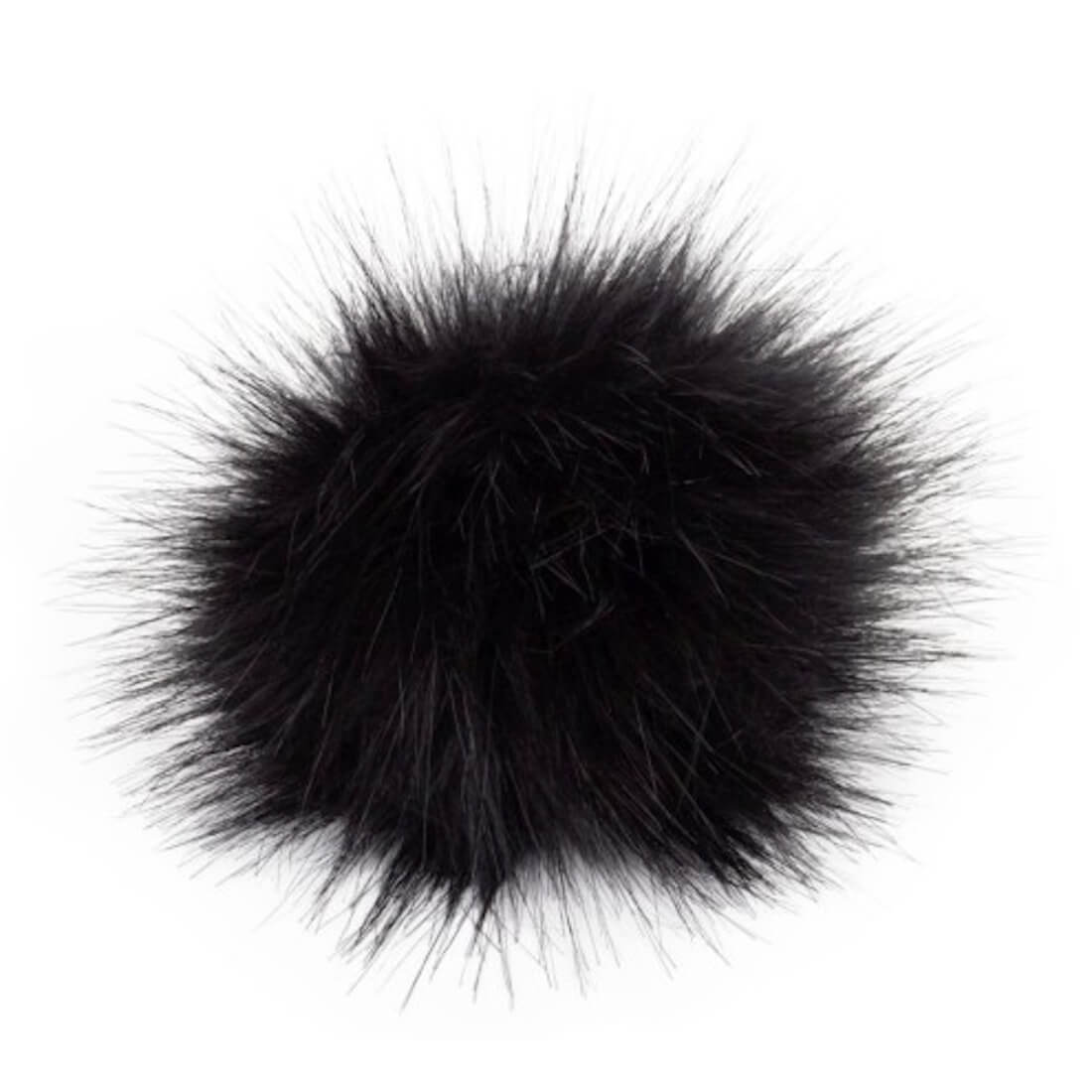 Pro Lana Pompon in Felloptik mit Druckknopf