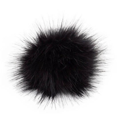Pro Lana Pompon in Felloptik mit Druckknopf