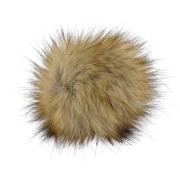 Pro Lana Pompon in Felloptik mit Druckknopf