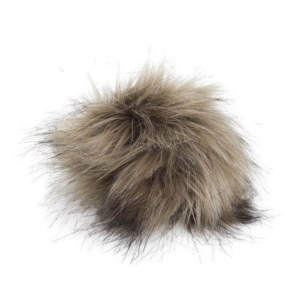 Pro Lana Pompon in Felloptik mit Druckknopf