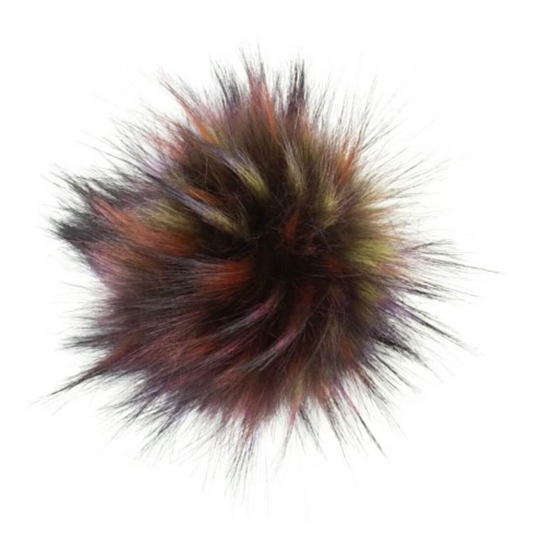 Pro Lana Pompon in Felloptik mit Druckknopf
