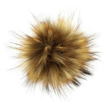 Pro Lana Pompon in Felloptik mit Druckknopf