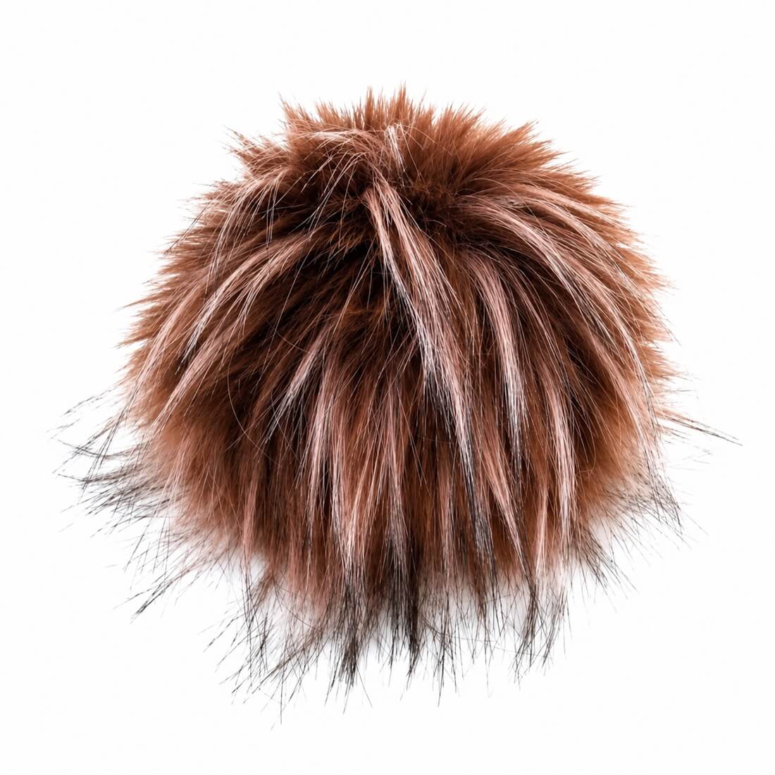 Pro Lana Pompon in Felloptik mit Druckknopf