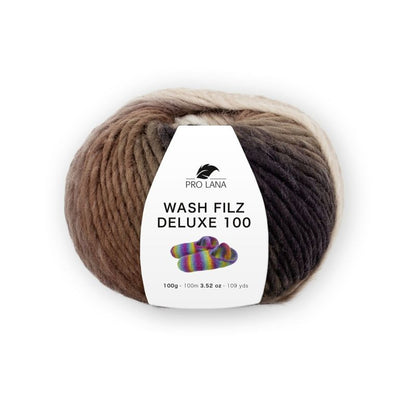 Wash-Filz Deluxe von Pro Lana – Braun [1008]
