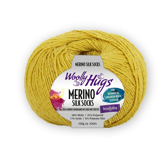 Merino Silk Socks von Woolly Hugs – Curry [223]