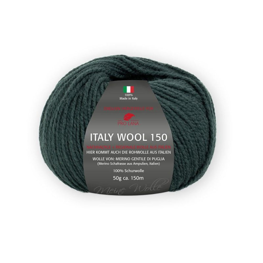 Italy Wool 150 von Pro Lana – Dunkelgrün [168]