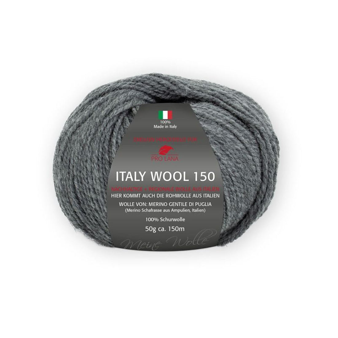 Italy Wool 150 von Pro Lana – Dunkelgrau meliert [195]