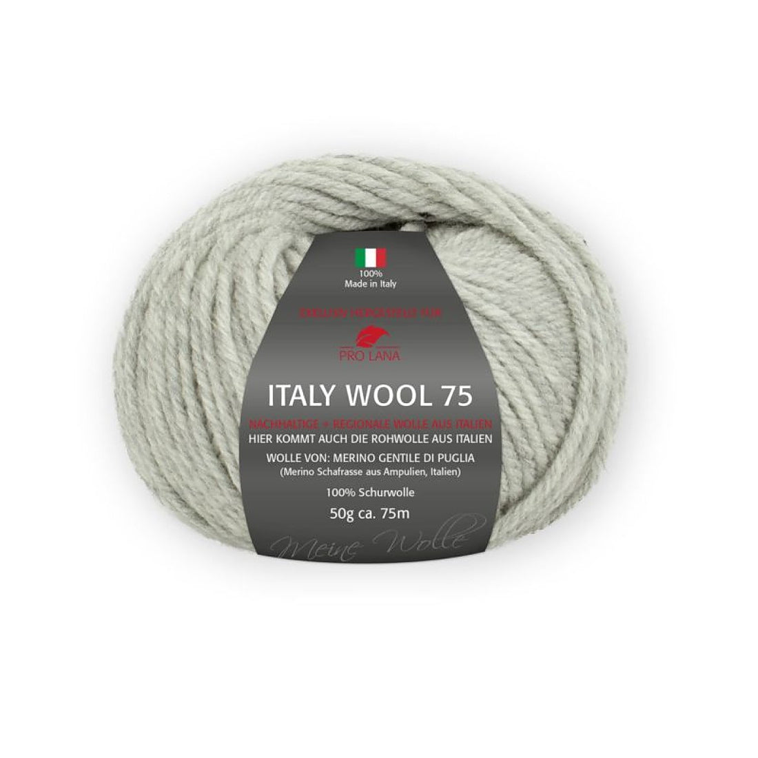 Italy Wool 75 von Pro Lana – Hellgrau meliert [291]
