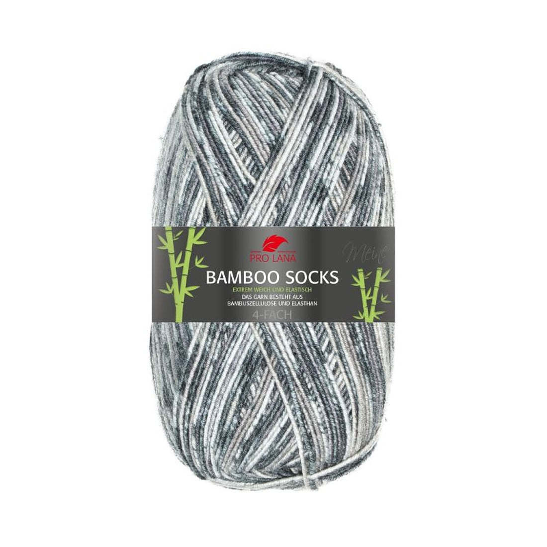 Bamboo Socks color von Pro Lana – Schwarz-Grau color [965]