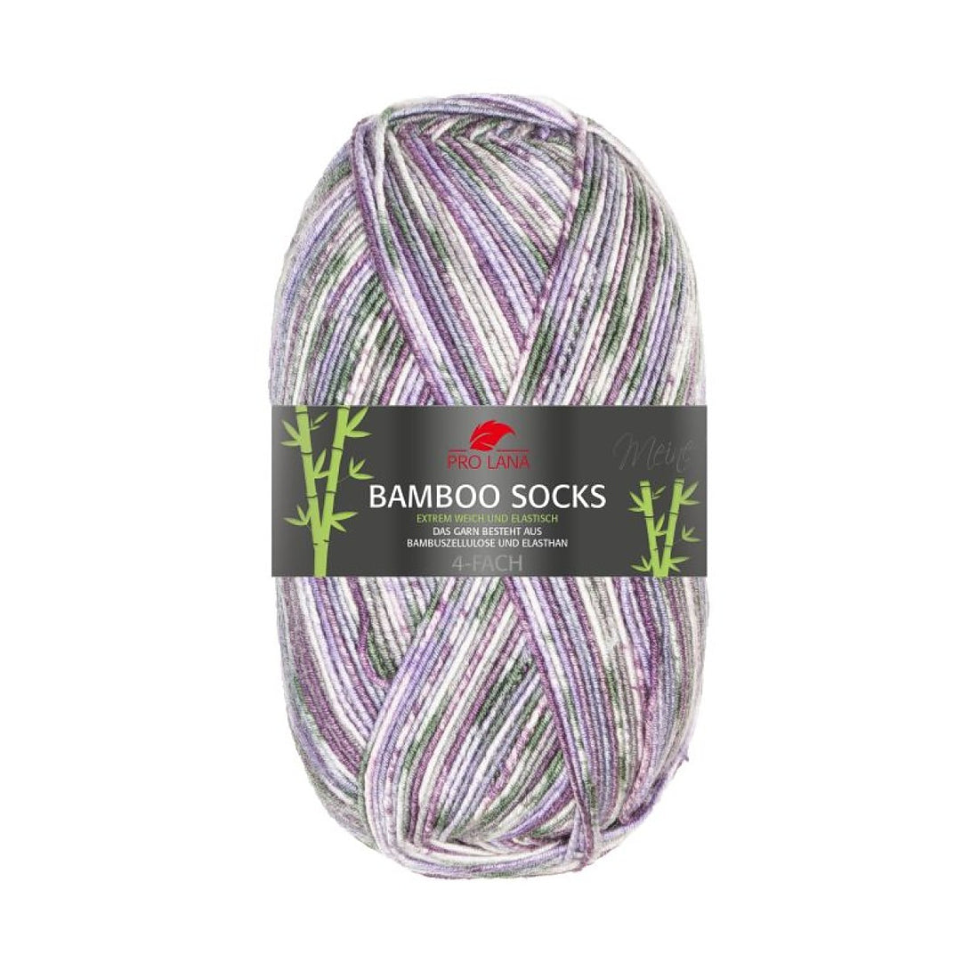 Bamboo Socks color von Pro Lana – Flieder-Grün color [968]