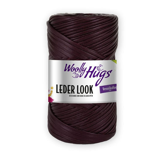 Leder Look von Woolly Hugs – Burgund [38]