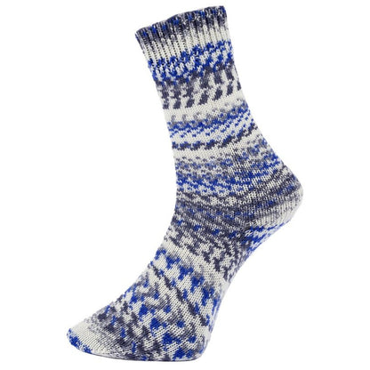 Fjord Socks Multicolor von Pro Lana – Blau/Grau [483] – gestricktes Musterbeispiel, angeboten wird Garn