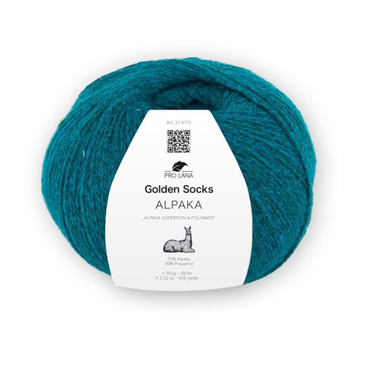 Golden Socks Alpaka von Pro Lana – Petrol meliert [69]
