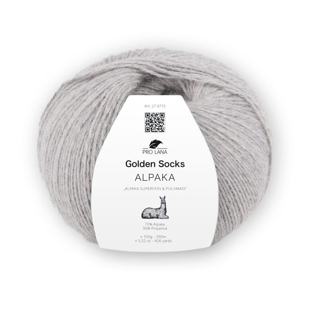 Golden Socks Alpaka von Pro Lana – Hellgrau meliert [91]