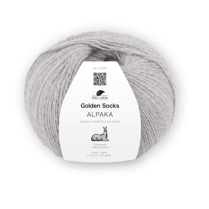 Golden Socks Alpaka von Pro Lana – Hellgrau meliert [91]