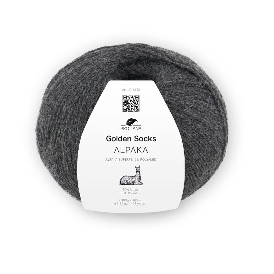 Golden Socks Alpaka von Pro Lana – Dunkelgrau meliert [95]