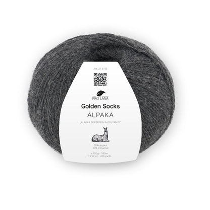 Golden Socks Alpaka von Pro Lana – Dunkelgrau meliert [95]