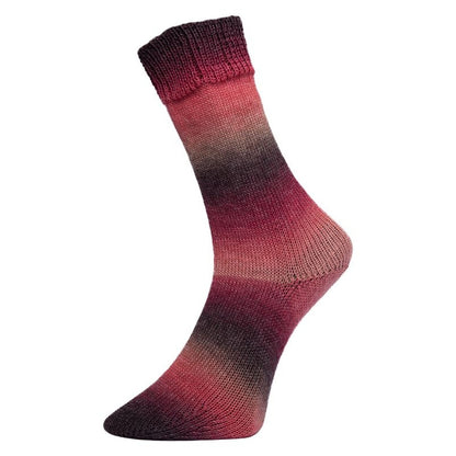 Golden Socks Nessel von Pro Lana – Rot [84] – Gestricktes Musterbeispiel, kein fertiges Paar Socken