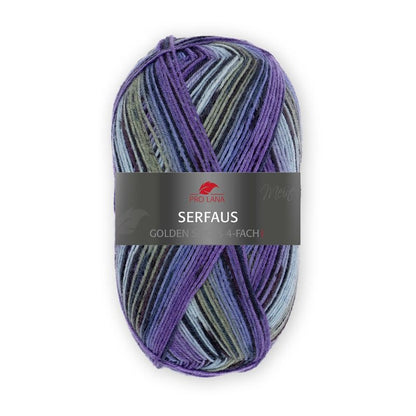 Golden Socks Serfaus von Pro Lana – Blau/Lila [405.08] – Garnknäuel