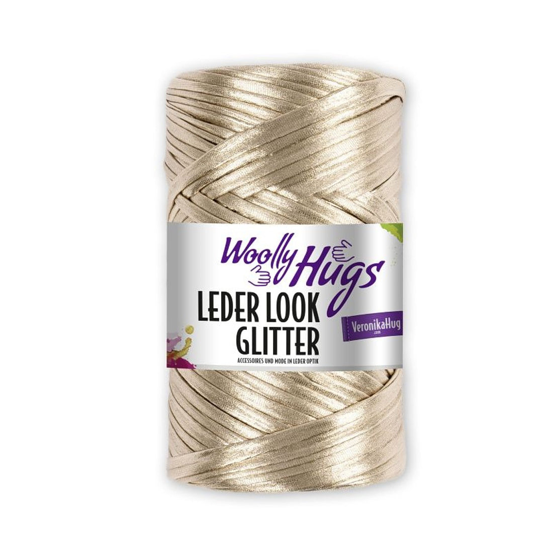 Leder Look Glitter von Woolly Hugs – Bronze metallic [08]