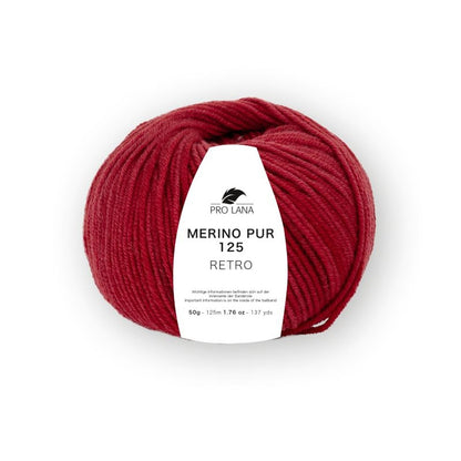 Merino Pur 125 Retro von Pro Lana – Rot meliert [130]