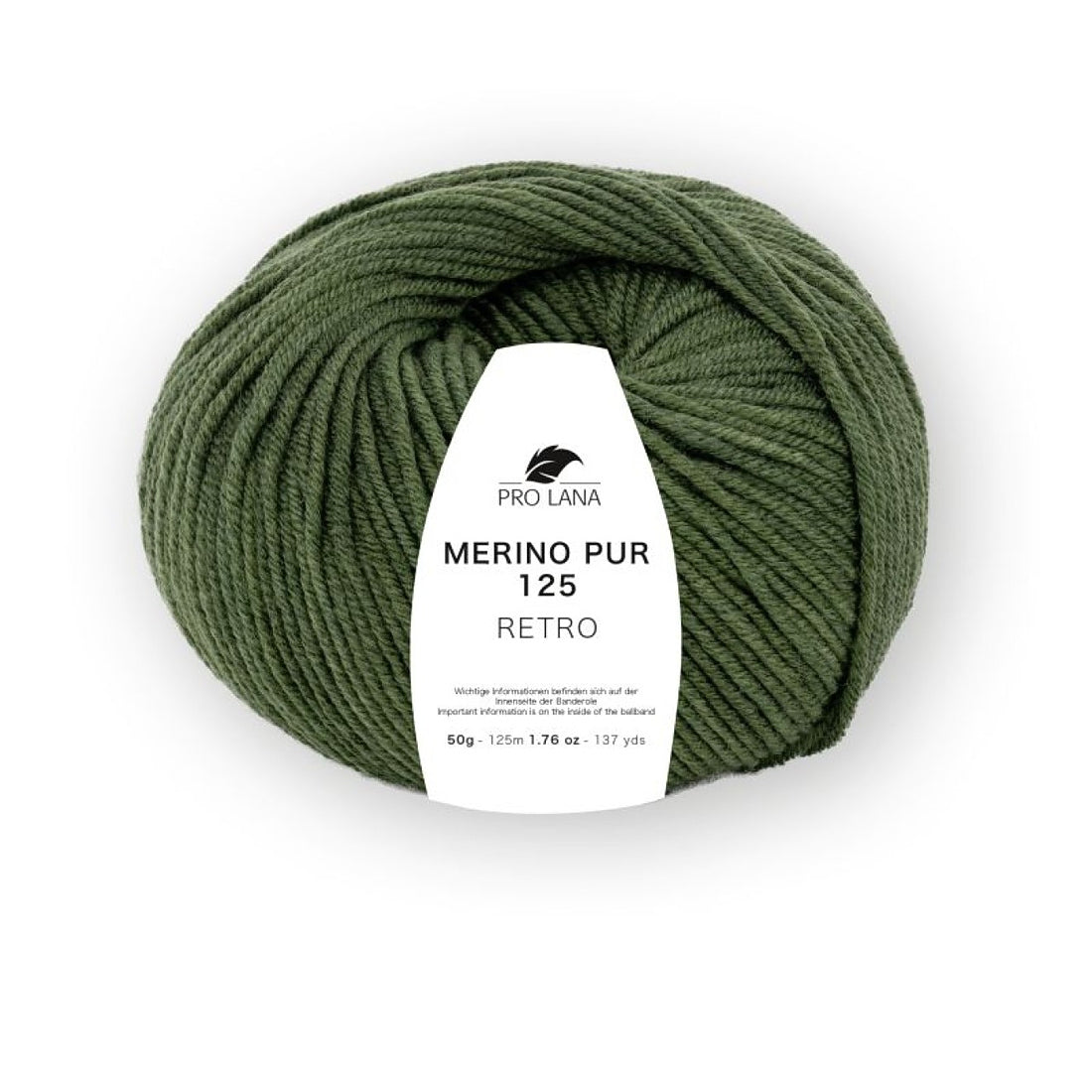 Merino Pur 125 Retro von Pro Lana – Dunkelgrün meliert [179]