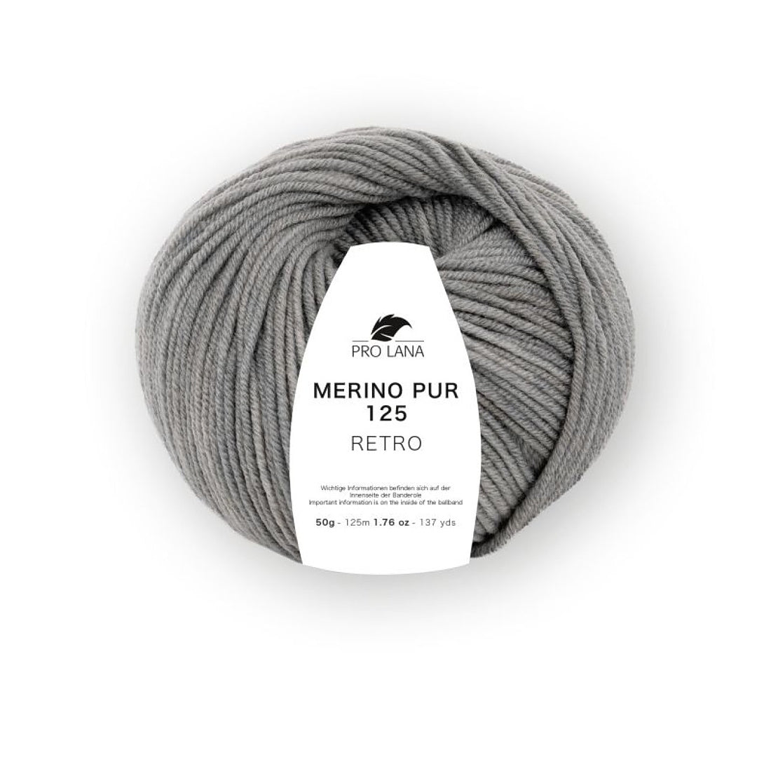 Merino Pur 125 Retro von Pro Lana – Hellgrau meliert [193]