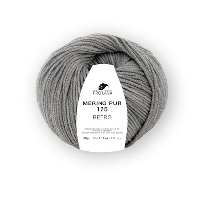Merino Pur 125 Retro von Pro Lana – Hellgrau meliert [193]