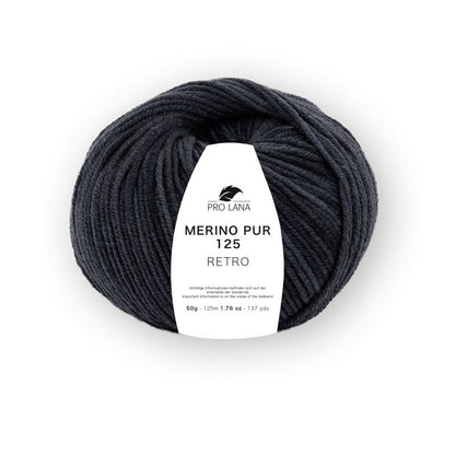 Merino Pur 125 Retro von Pro Lana – Dunkelgrau meliert [197]
