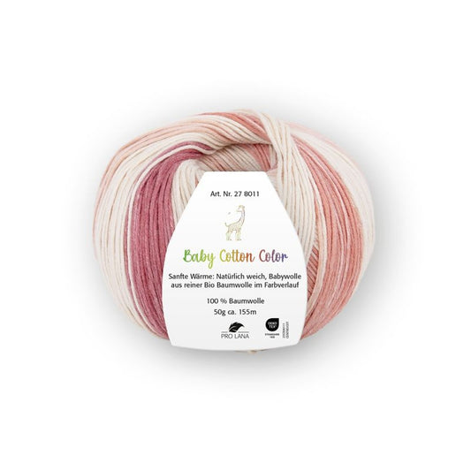 Baby Cotton Color von Pro Lana – Rosa/Natur [01]