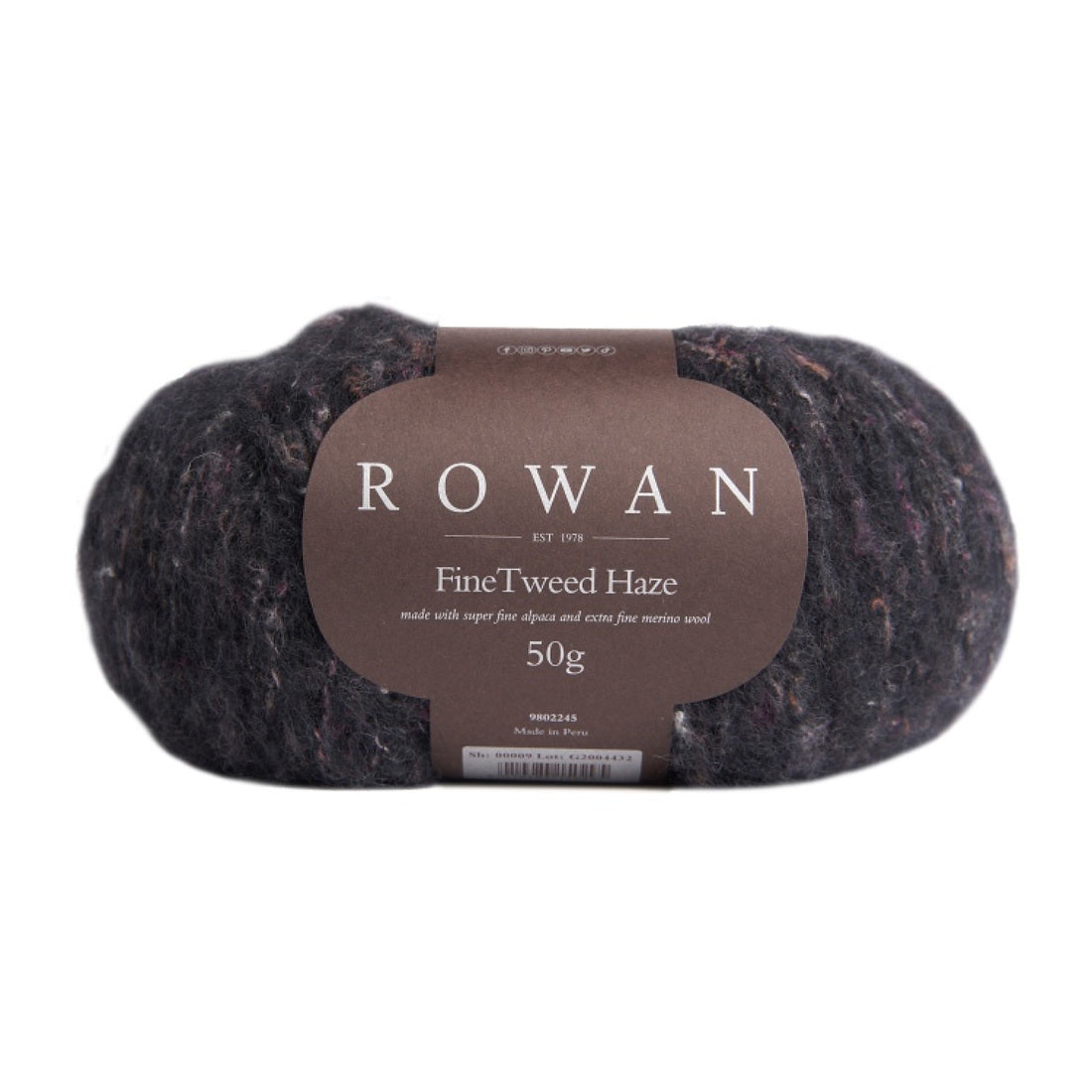 Fine Tweed Haze von Rowan | 50g – Nero [9]