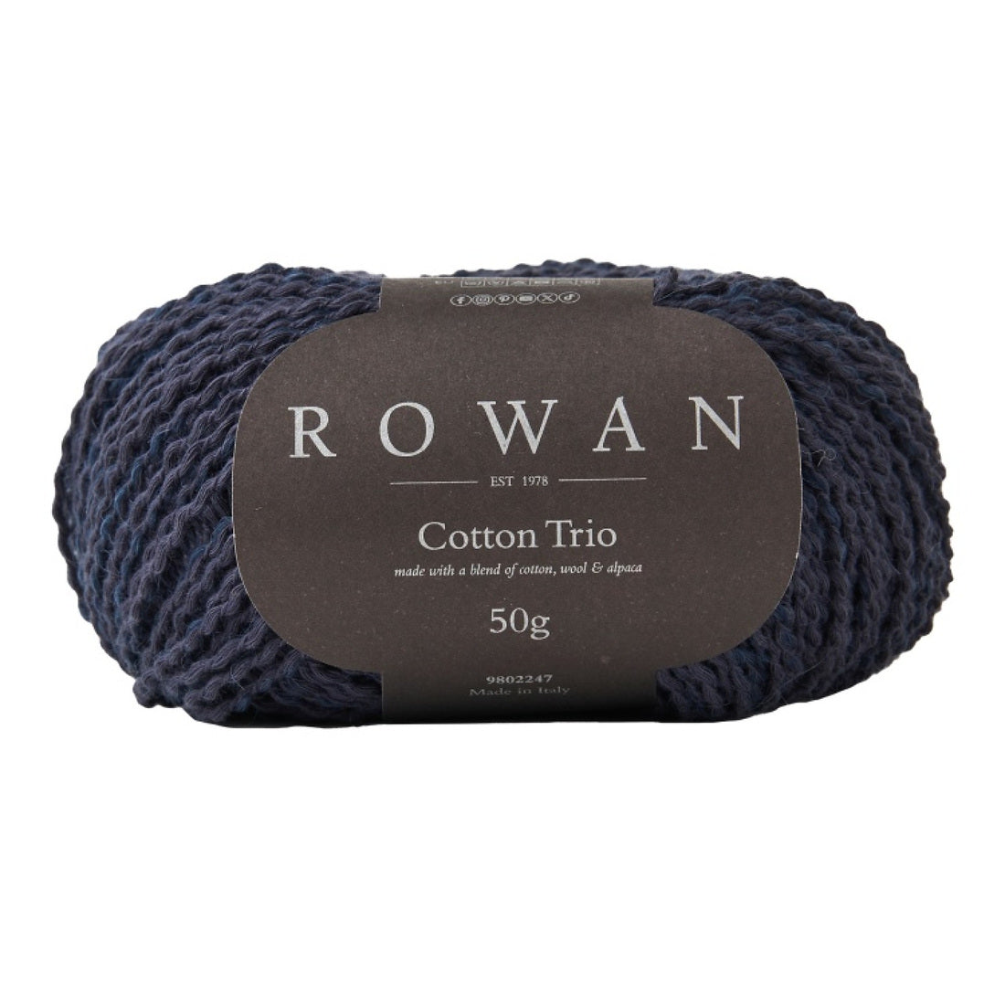 Cotton Trio von Rowan | 50g – Charcoal [119]